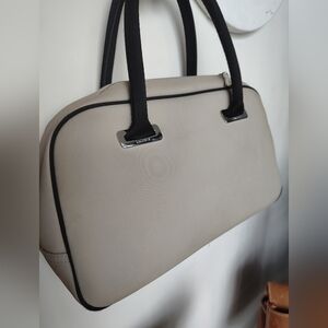 Lacoste Cream Shoulder Bag with Black Trim